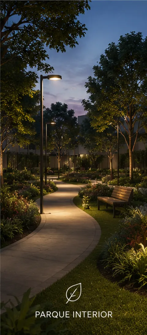 Parque interior y áreas verdes de Solara